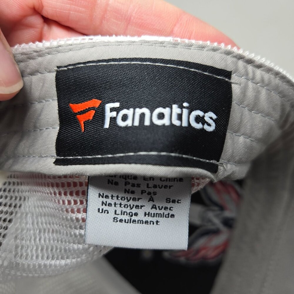 Fanatics NHL Washington Capitals Adjustable Trucker Hat Gray/Navy Mesh Back Snap - Picture 7 of 9